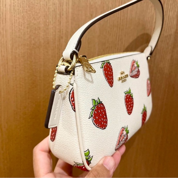 Coach Nolita 19 With Strawberry Print #CAL25 - Picture 5 of 7